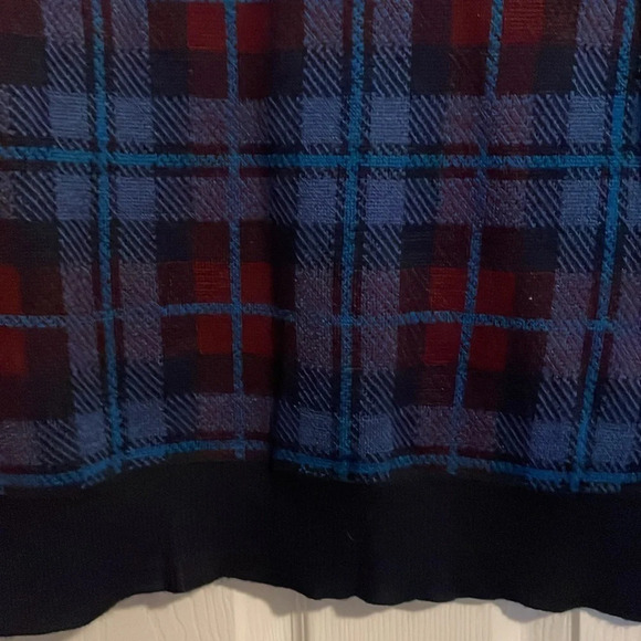Club Room mens blue plaid merino wool blend sweater size medium - Picture 4 of 7